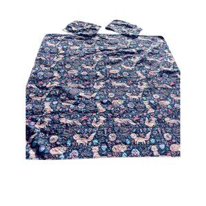 Queen Quilted Blanket Set W/ Fox & Heart Print Reversible Includes 2 Pillow Sham